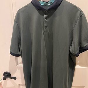 Greyson Dark Gray Polo Shirt with Navy Accents